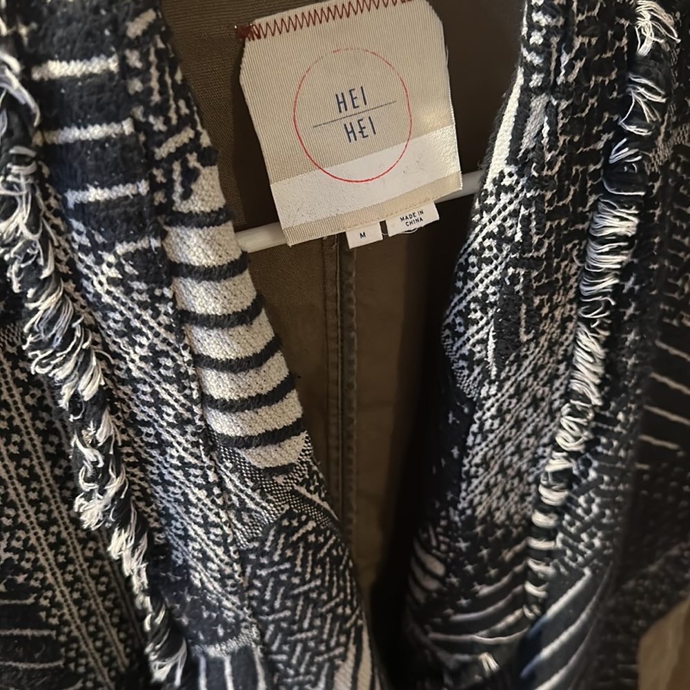 HEI HEI size Medium mixed media jacket EUC - Picture 2 of 5